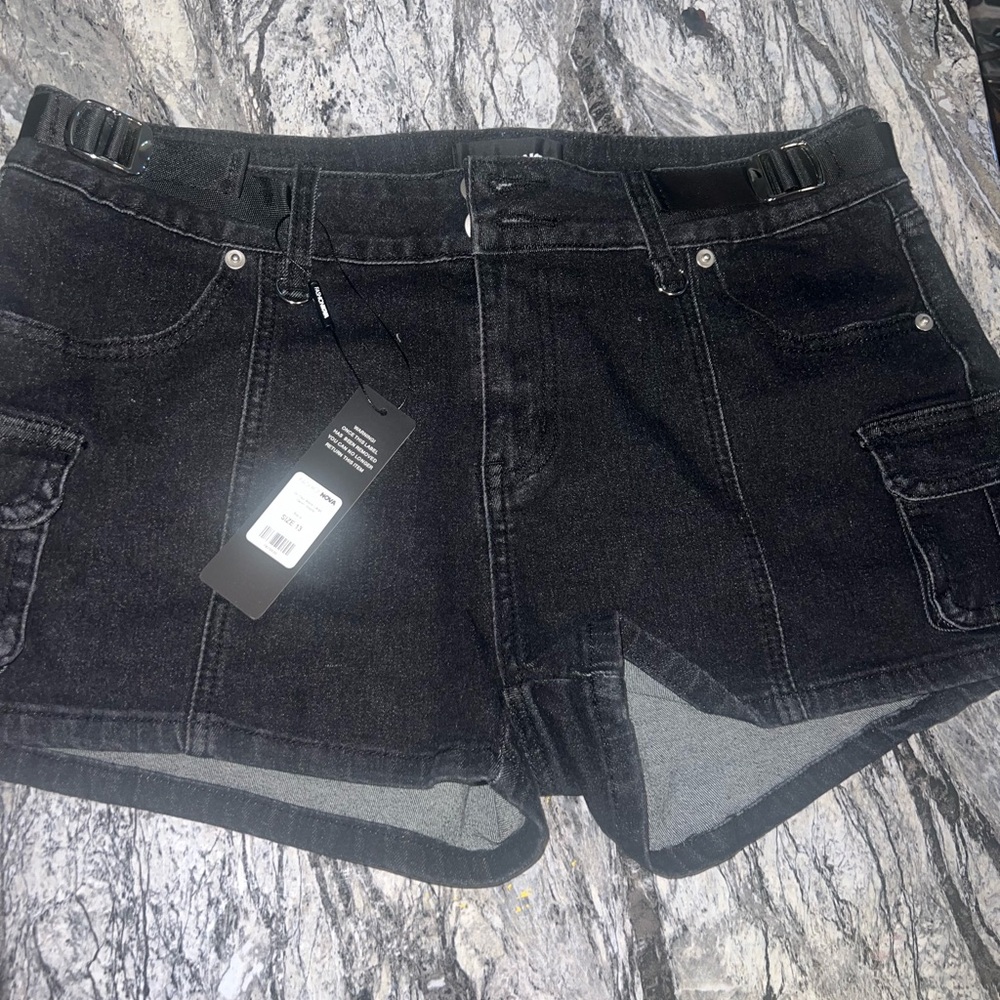 Fashion Nova Black Jean Shorts